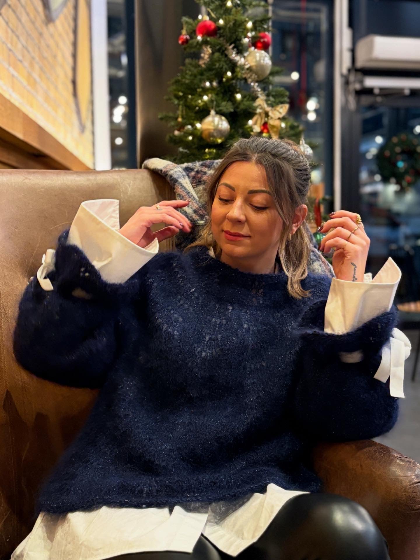 GARNPAKKE spanish waves sweater MARINE