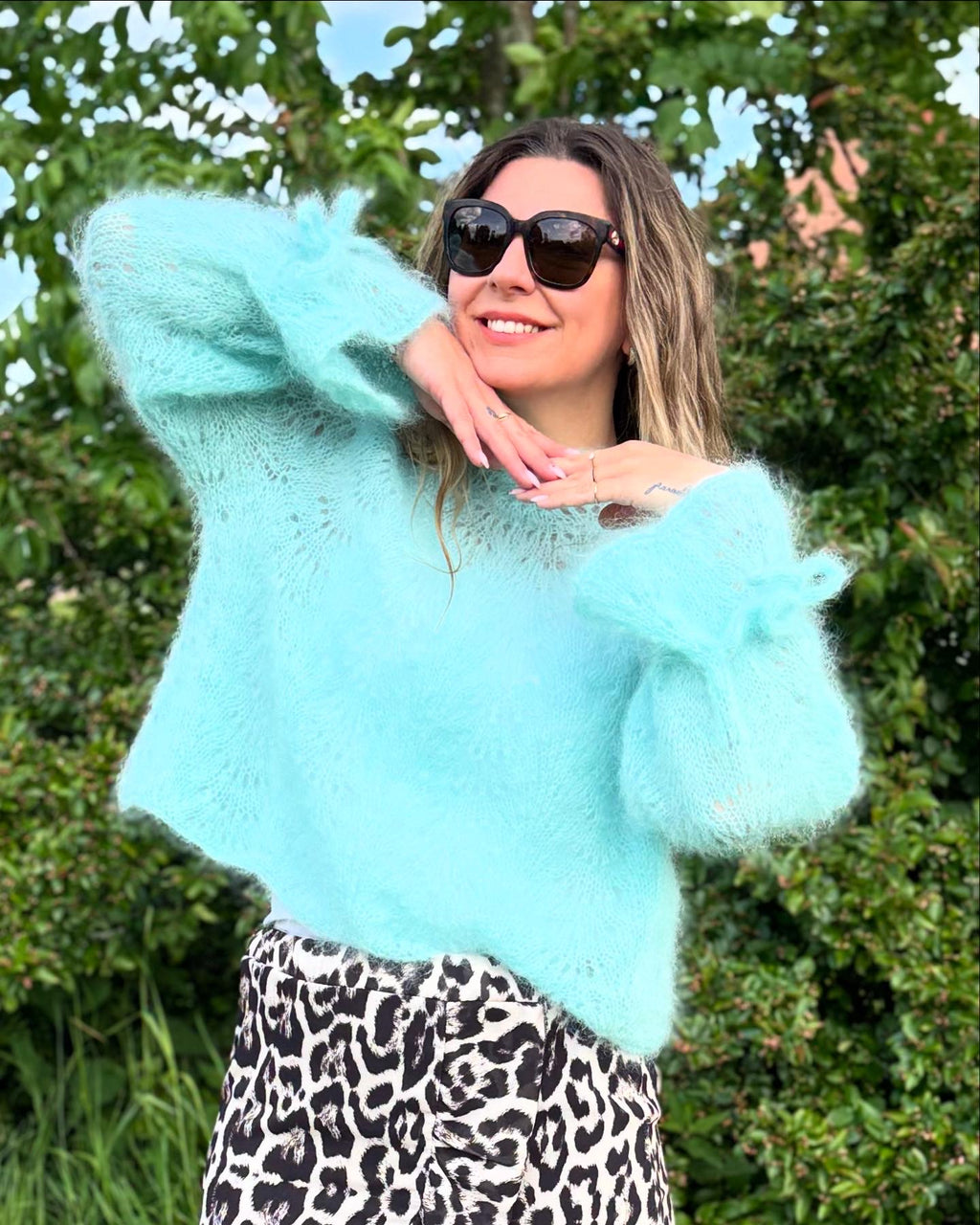 GARNPAKKE spanish waves sweater MINT