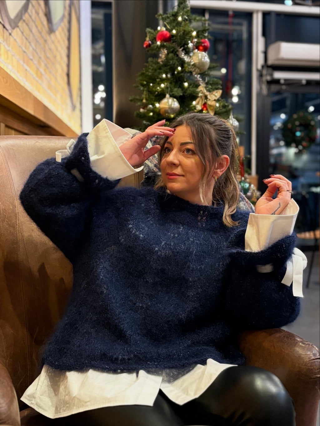 GARNPAKKE spanish waves sweater MARINE