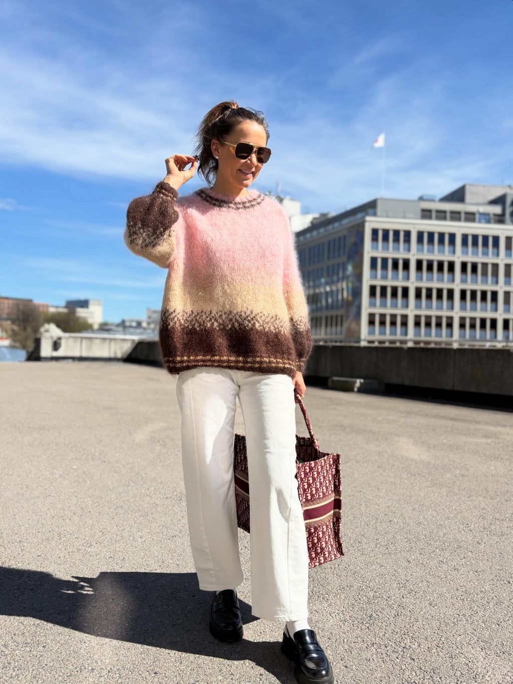 GARNPAKKE sorbet sunrise raglan strawberry latte (UTEN bling)