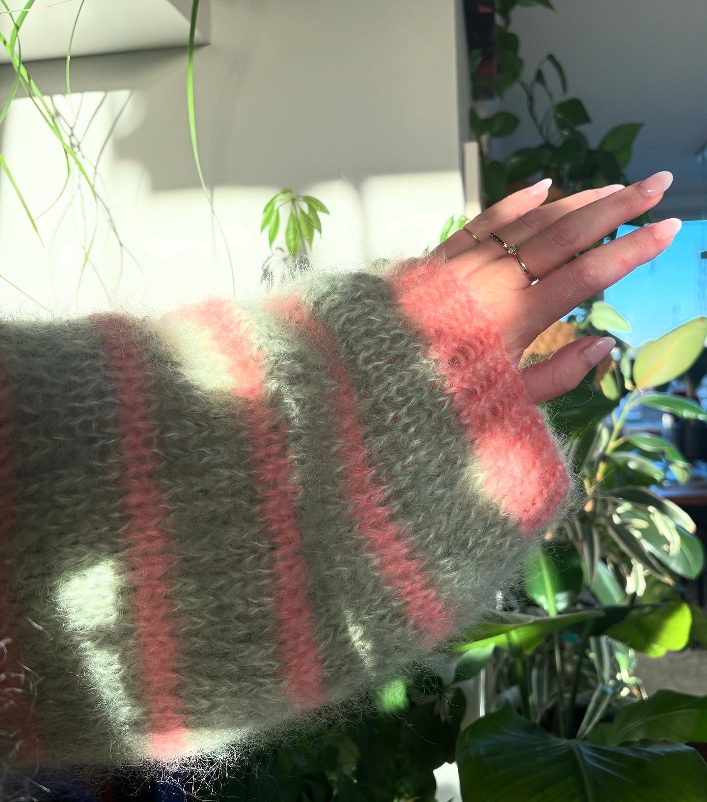frozen blooms sweater