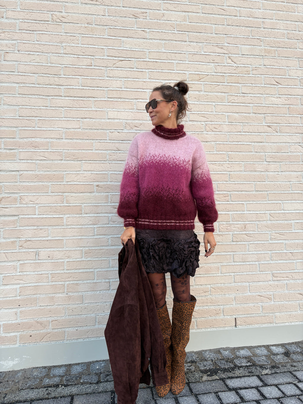 GARNPAKKE sorbet sunrise sweater pink wine