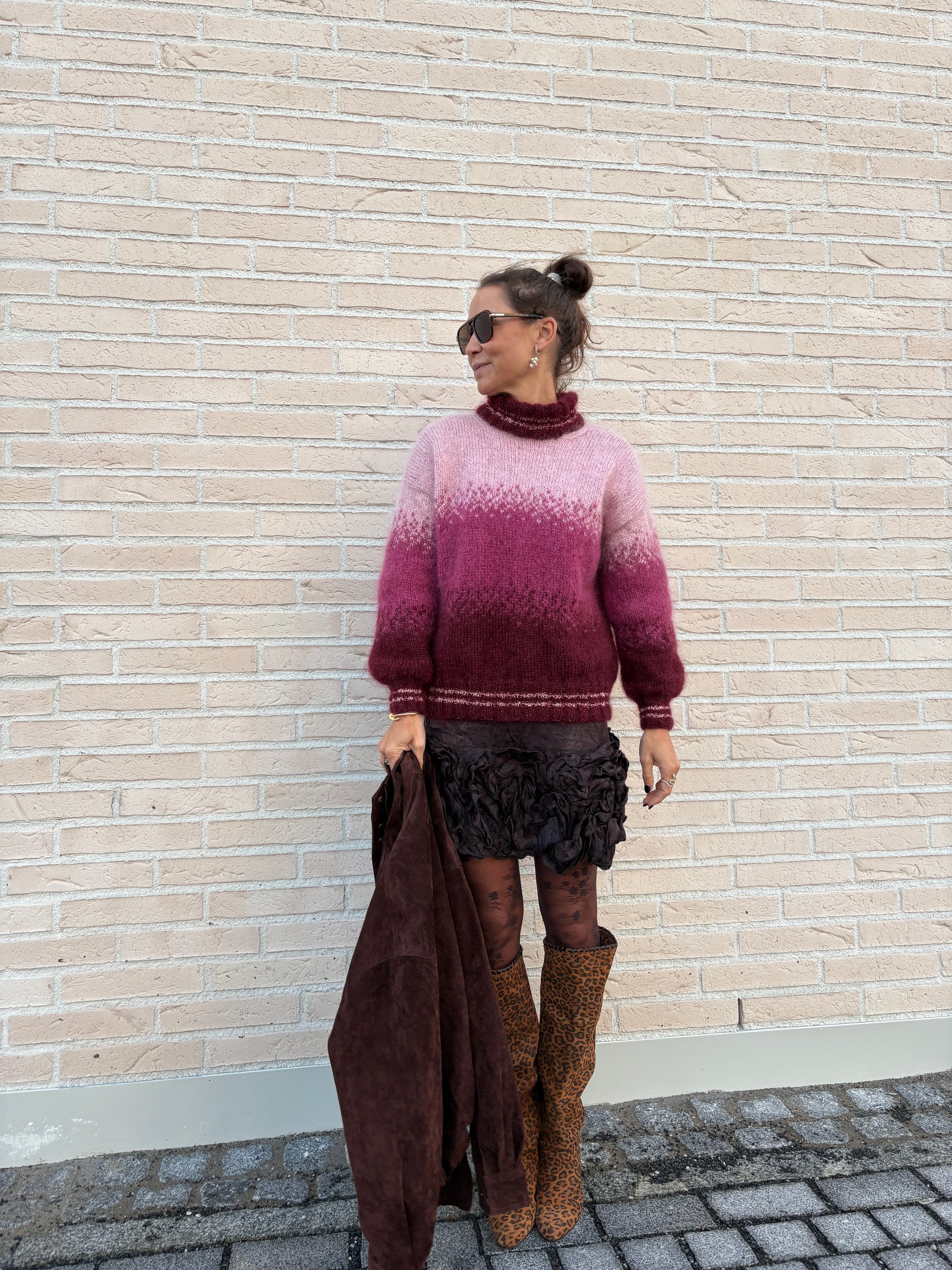 GARNPAKKE sorbet sunrise sweater pink wine