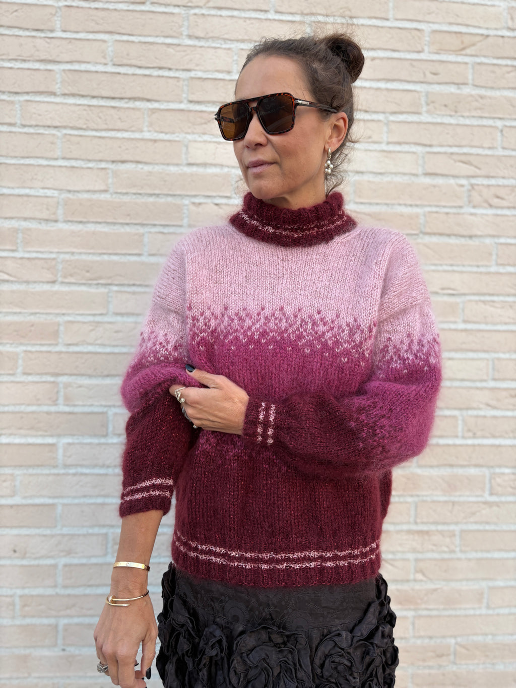 GARNPAKKE sorbet sunrise sweater pink wine