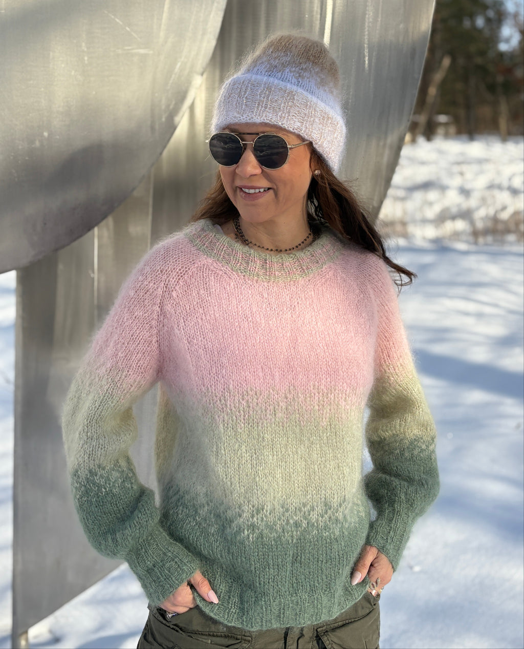 GARNPAKKE sorbet sunrise raglan rose skies