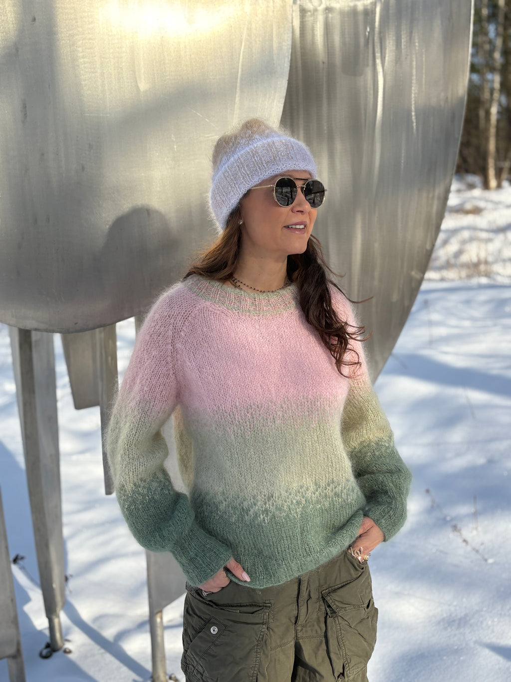 GARNPAKKE sorbet sunrise raglan rose skies