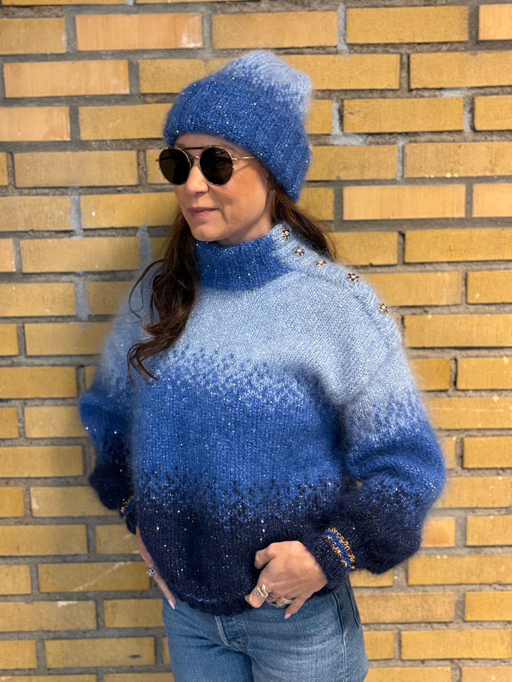 GARNPAKKE sorbet sunrise sweater midnight blues