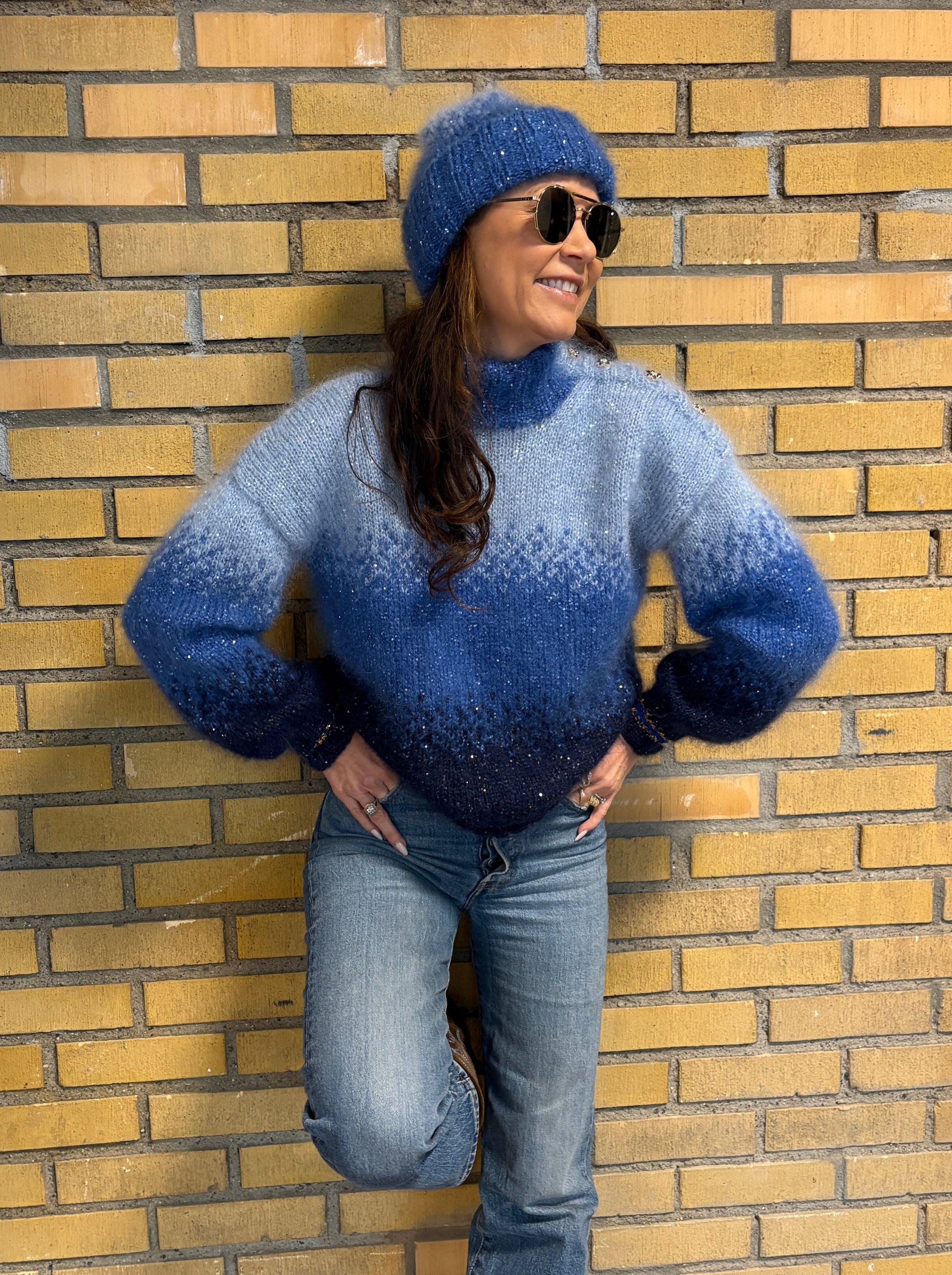 GARNPAKKE sorbet sunrise sweater midnight blues