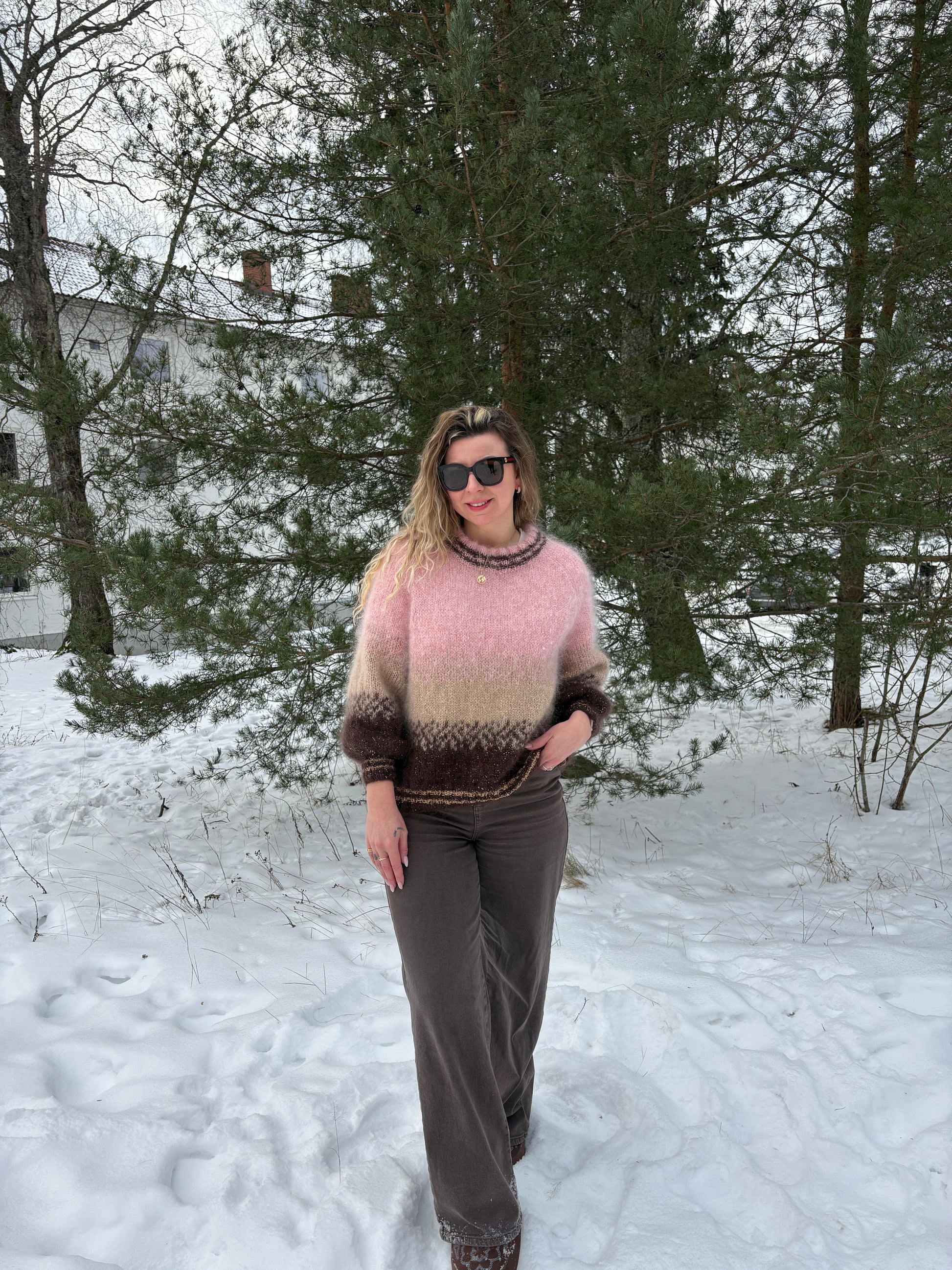 GARNPAKKE sorbet sunrise raglan strawberry latte