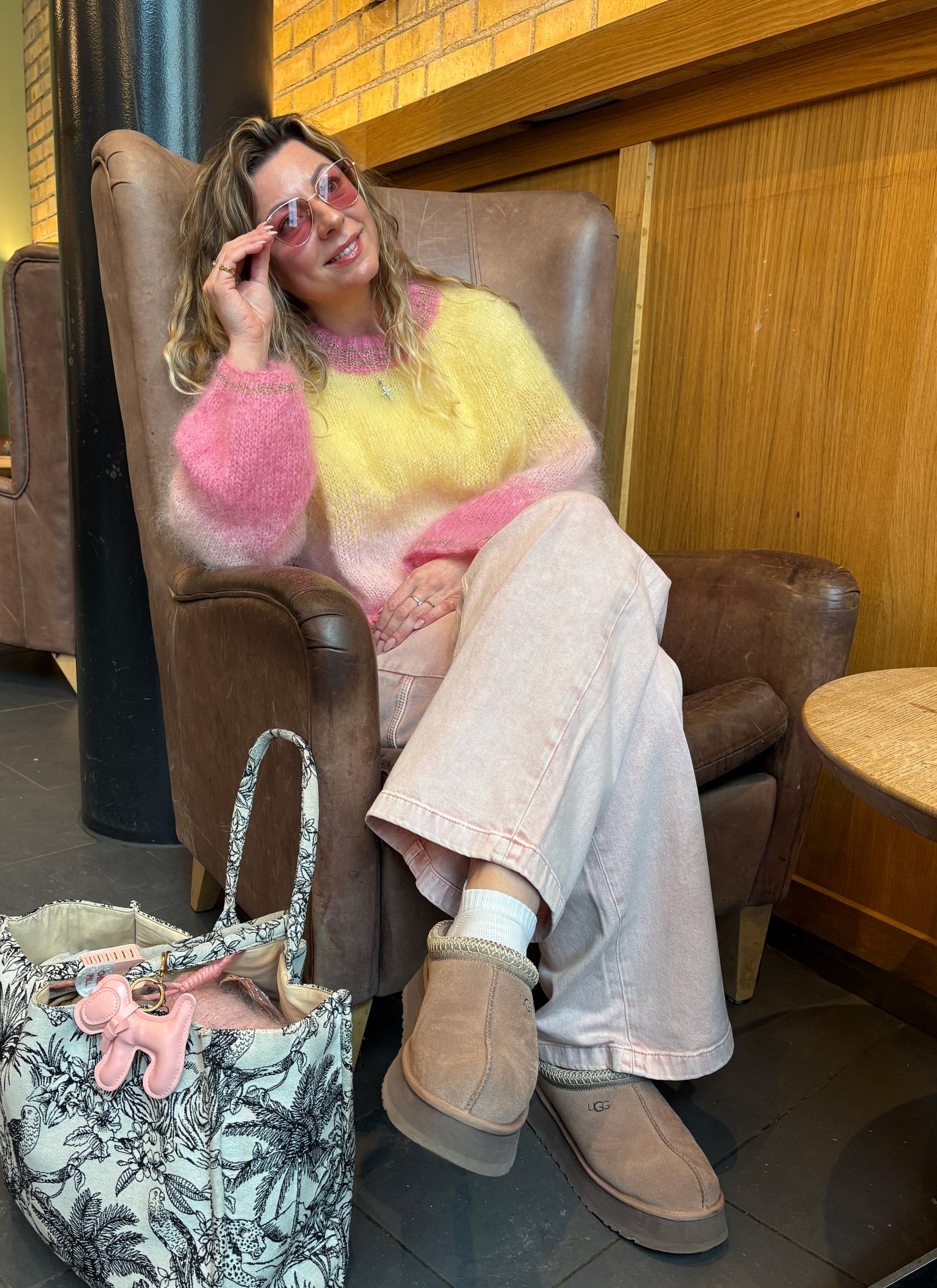 GARNPAKKE spring sorbet sweater pineapple pink