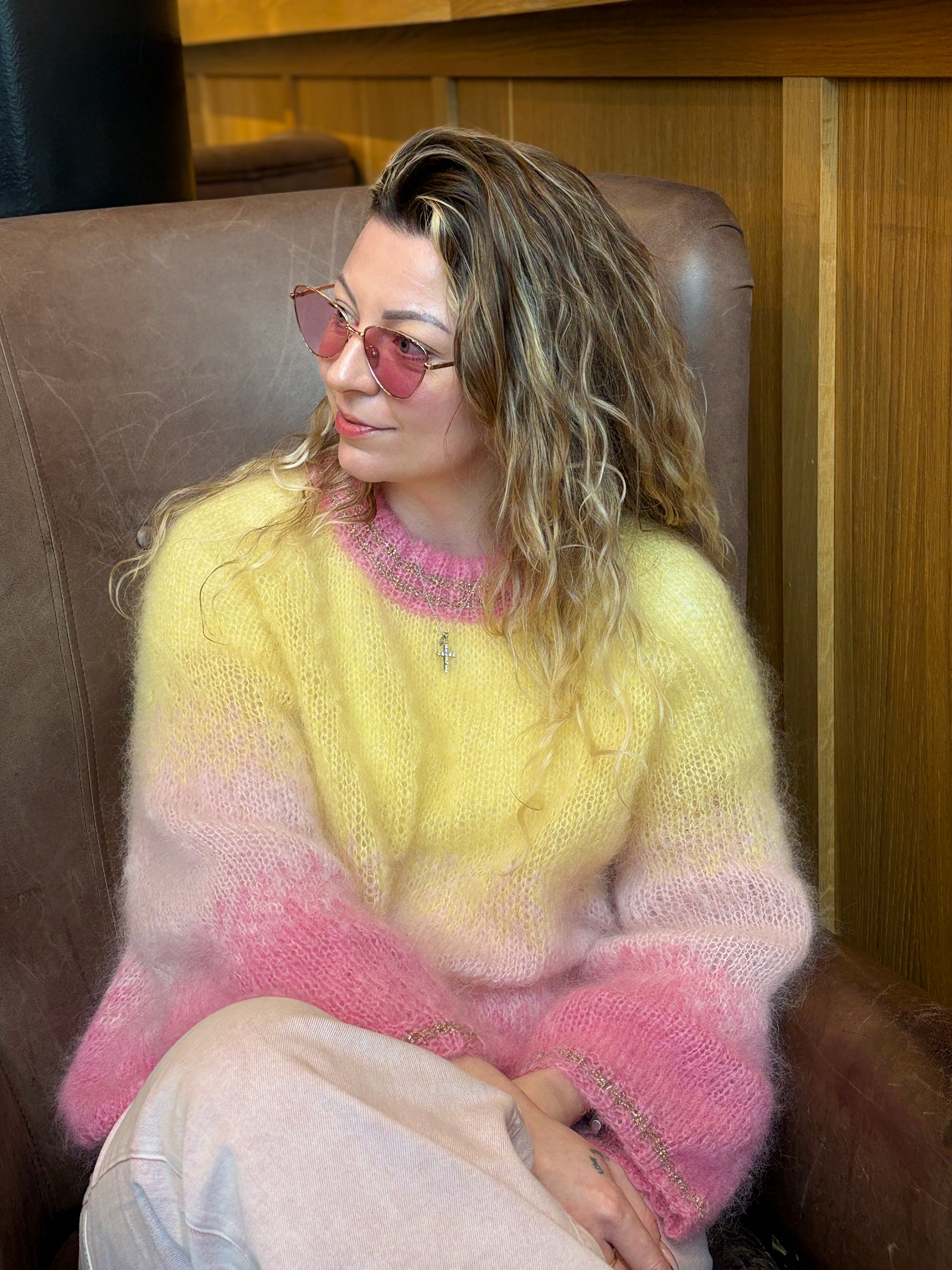 GARNPAKKE spring sorbet sweater pineapple pink