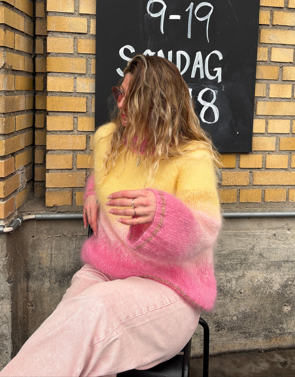 GARNPAKKE spring sorbet sweater pineapple pink