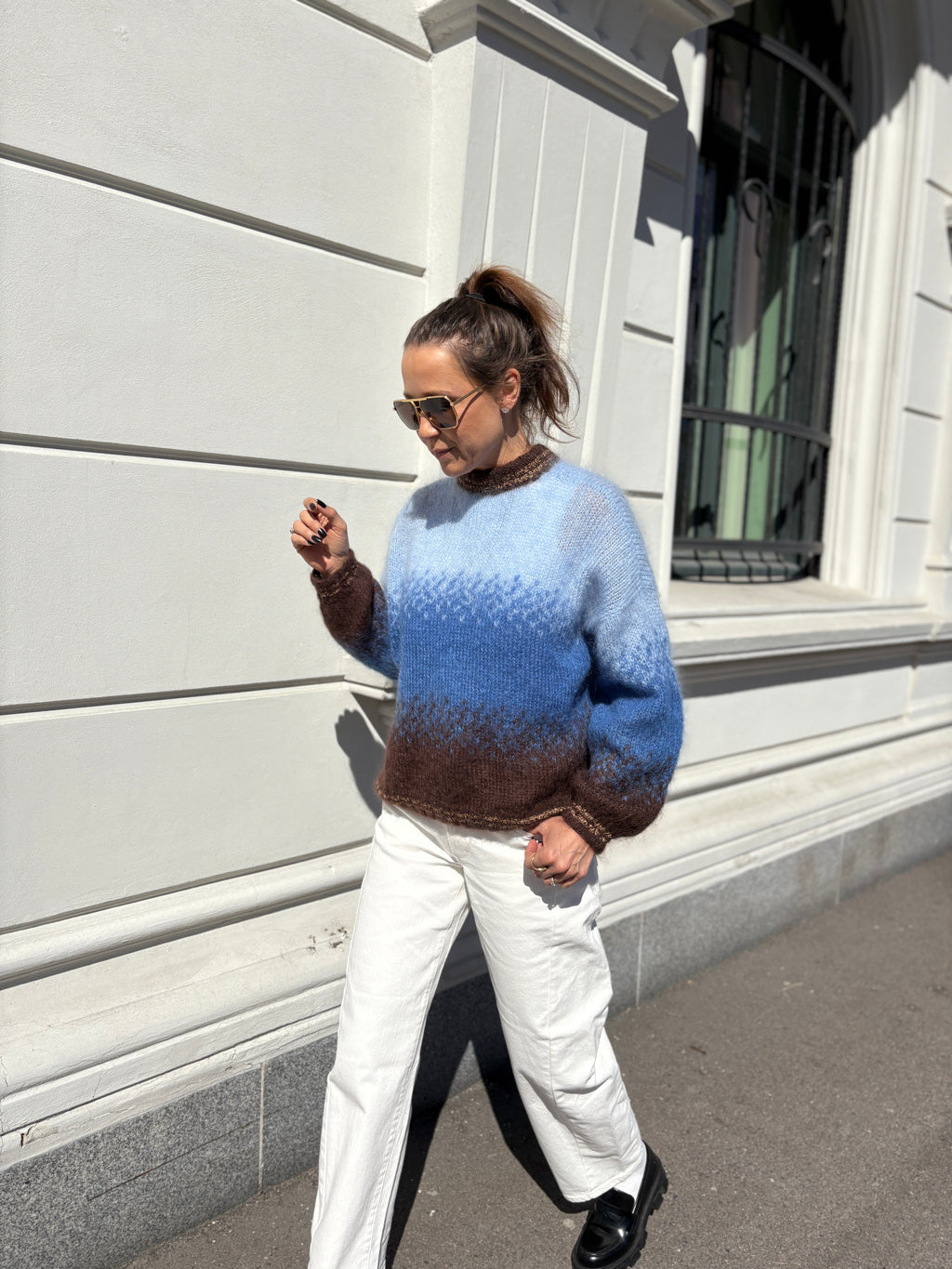 GARNPAKKE sorbet sunrise sweater mocha blues