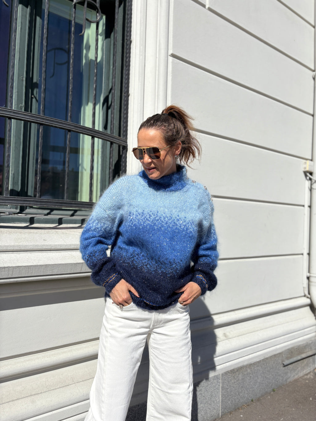 GARNPAKKE sorbet sunrise sweater midnight blues