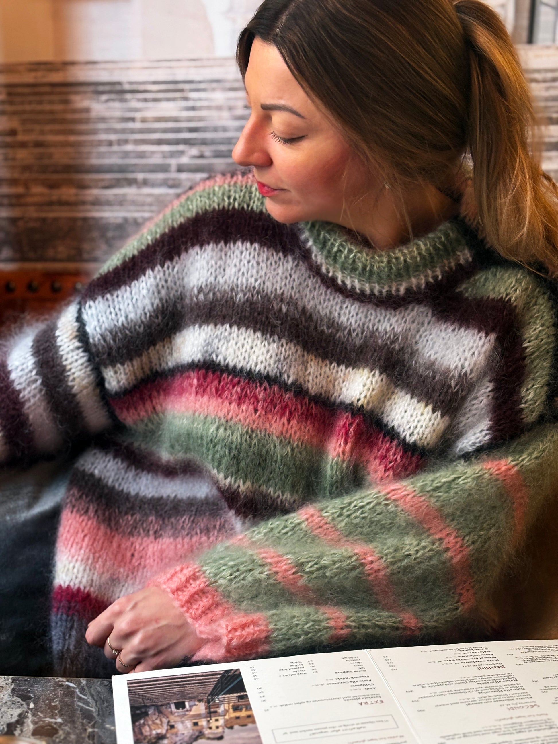 frozen blooms sweater