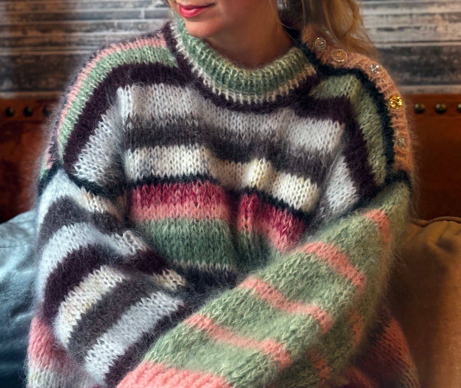frozen blooms sweater